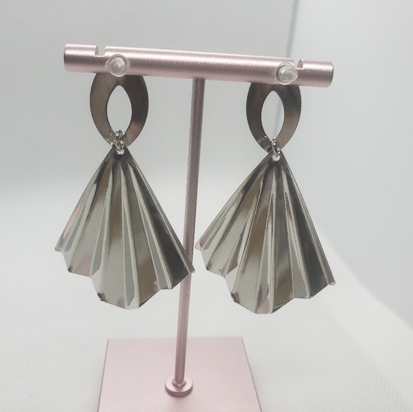 Fashion Earrings Boho Dangle Women - Silver Geometric shape. - Picture 5 of 8